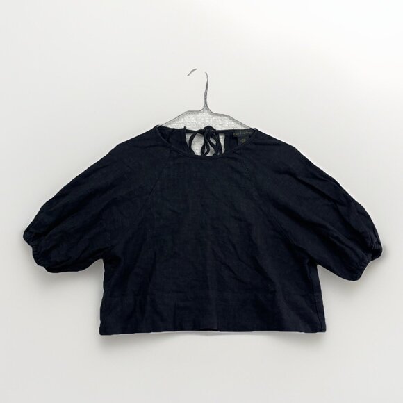 House of Harlow Tops - House of Harlow 1960 Women's Size XS Black Linen blend Crop Top Short sleeves